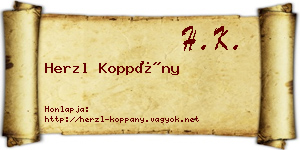 Herzl Koppány névjegykártya